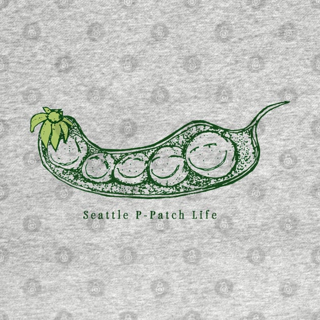 Seattle P-Patch Life Funny Illustration Urban Community Gardeners by Pine Hill Goods